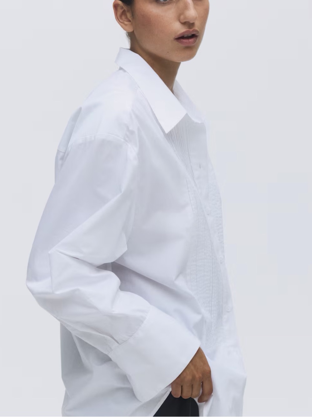 H&M Oversized Tuxedo Shirt